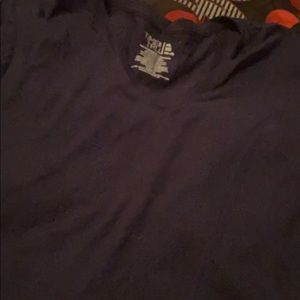 Just a navy plain blue shirt